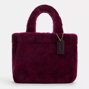 Coach Shearling Tote Bag